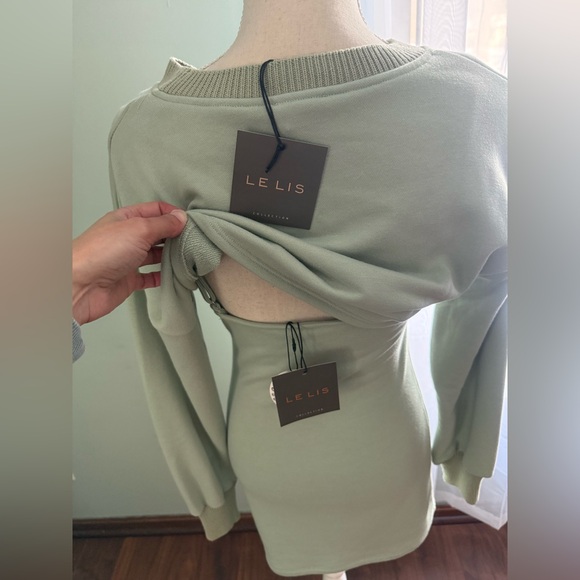 ✨HP!✨ NWT! Le Lis 2 Piece Light Green Mini Dress / S - Picture 3 of 7